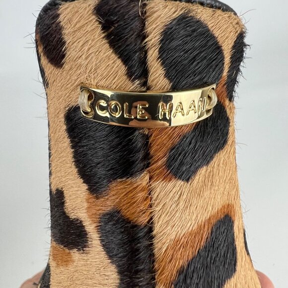 Cole Haan Womens Hara Jaguar Print Haircalf Chelsea Ankle Boots Low Heel size 7B - Picture 11 of 16